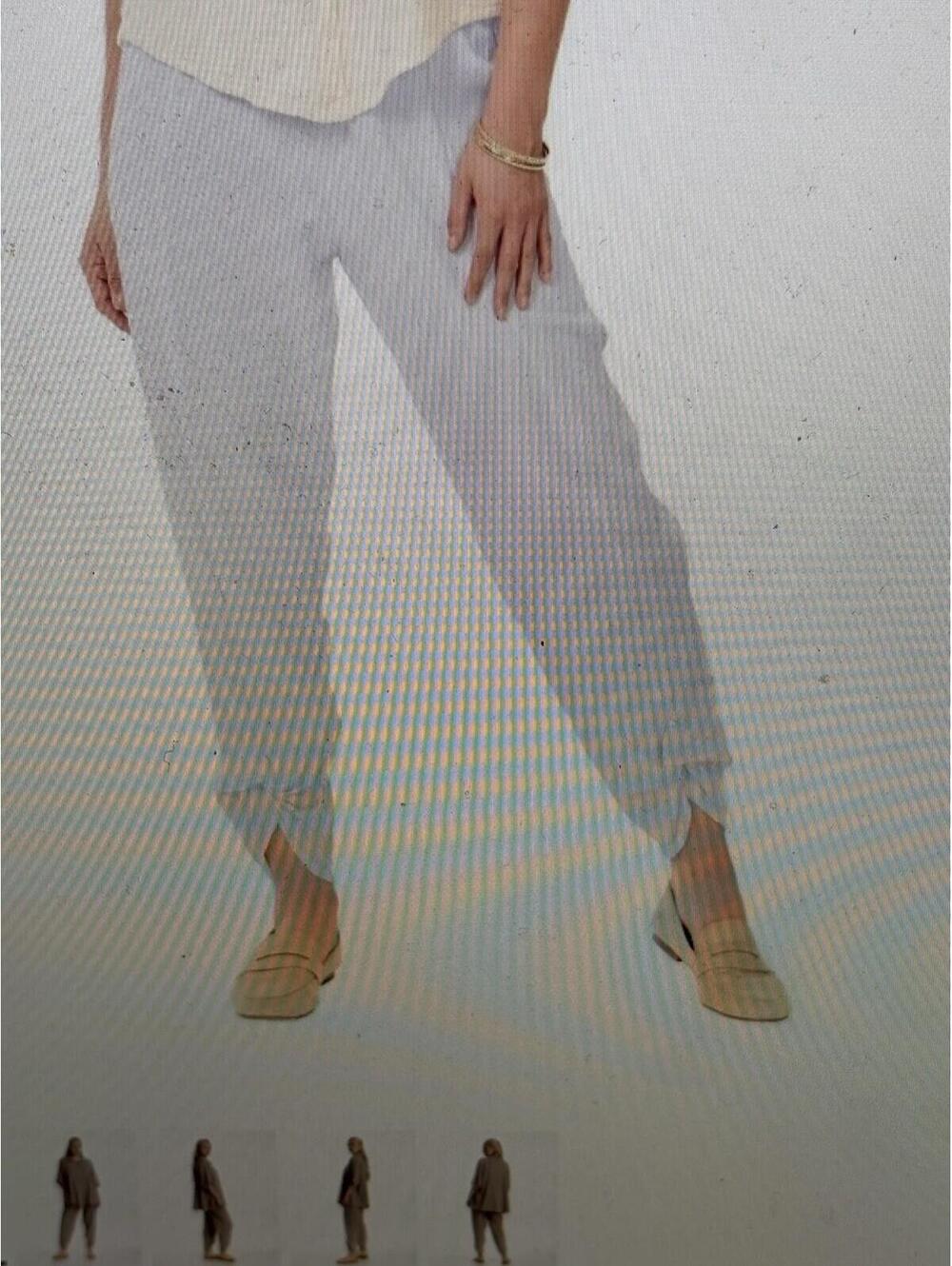 Oh My Gauze Zoey Pant 100% Comfortable Cotton Lagenlook Tapered Size 3 NWT WHITE - Picture 2 of 3